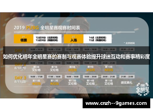 如何优化明年全明星赛的赛制与观赛体验提升球迷互动和赛事精彩度