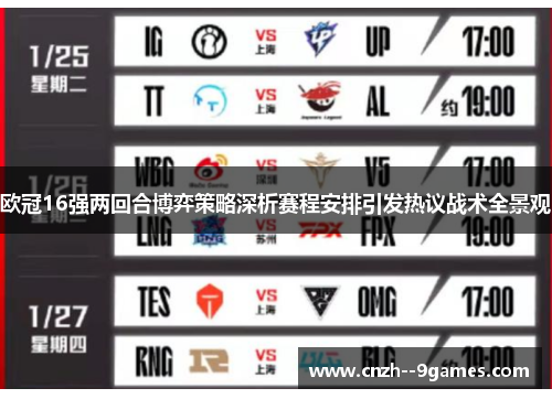 欧冠16强两回合博弈策略深析赛程安排引发热议战术全景观